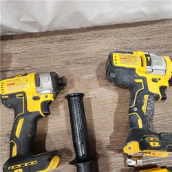 AS-IS DEWALT 20V MAX Cordless Brushless Hammer Drill/Driver 2 Tool Combo Kit with FLEXVOLT ADVANTAGE