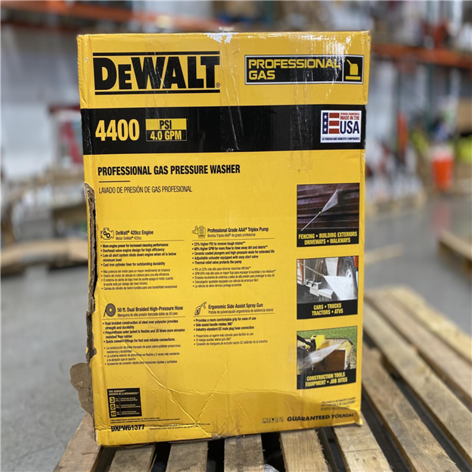 DALLAS LOCATION - Dewalt 440 psi 4.0GPM Cold Water Pressure Washer