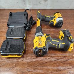 AS-IS DEWALT ATOMIC 20V MAX Brushless Cordless Drill/Driver and Impact Driver (2-Tool) Combo Kit