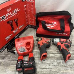 AS-IS Milwaukee 3497-22 12V Brushless Hammer Drill and Impact Driver Combo Kit