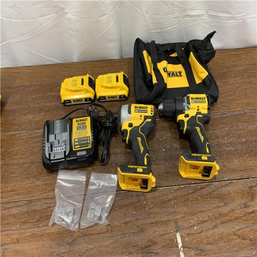 AS-IS DEWALT ATOMIC 20-Volt MAX Lithium-Ion Cordless Combo Kit (2-Tool) with (2) 2.0Ah Batteries, Charger and Bag