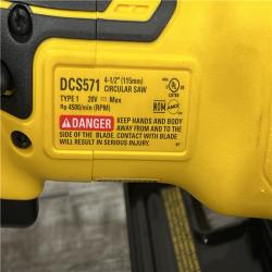 AS-IS DEWALT ATOMIC 20V MAX Cordless Brushless 4-1/2 in. Circular Saw (Tool Only)