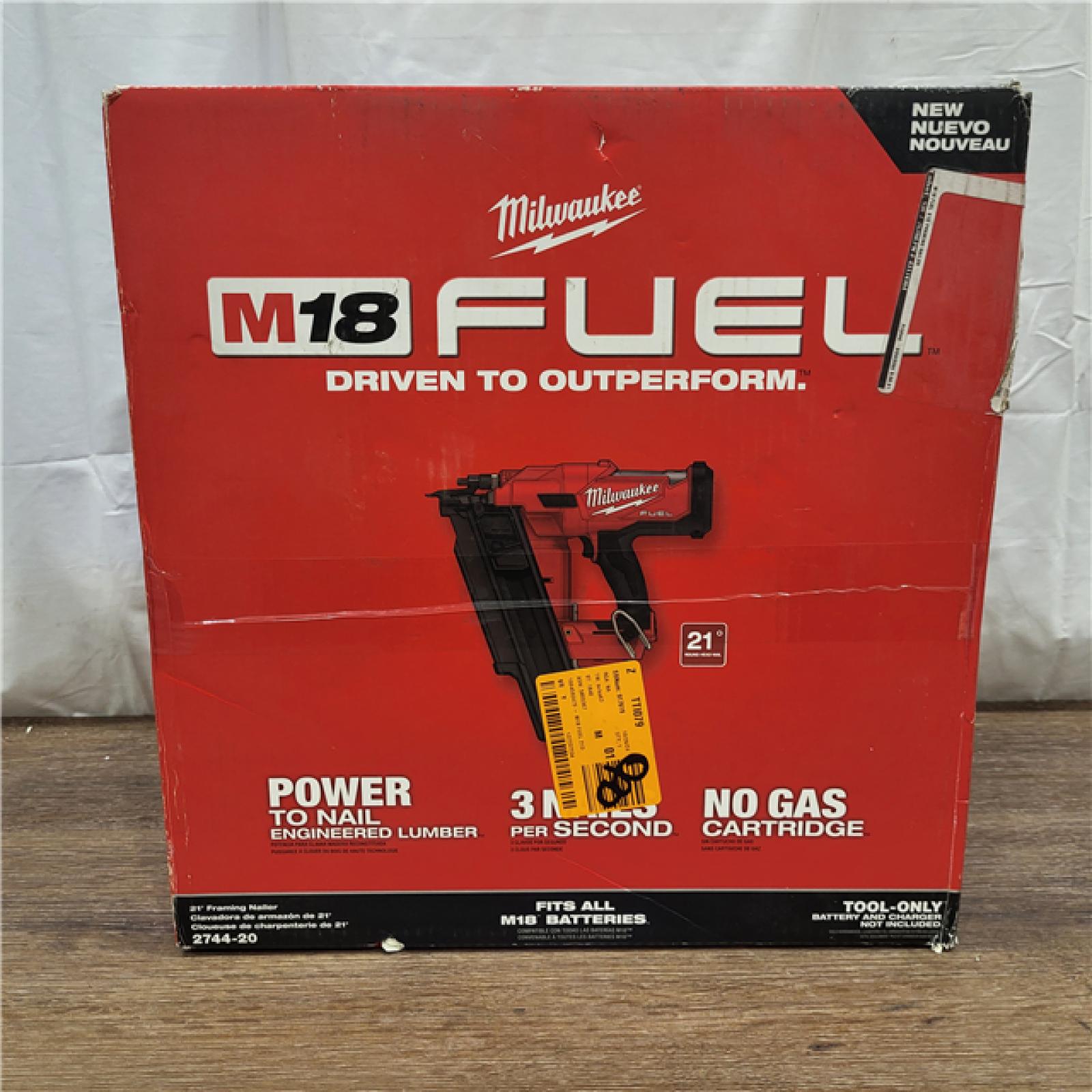 AS-IS Milwaukee 2744-20 M18 FUEL 21-Degree Cordless Framing Nailer (Tool Only)