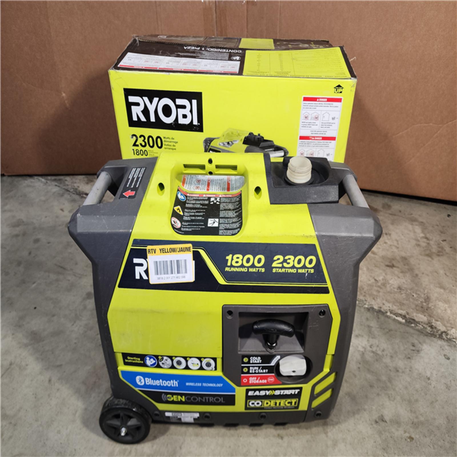 HOUSTON LOCATION - AS-IS 2,300-Watt Recoil Start Bluetooth Super Quiet Gasoline Powered Digital Inverter Generator with CO Shutdown Sensor