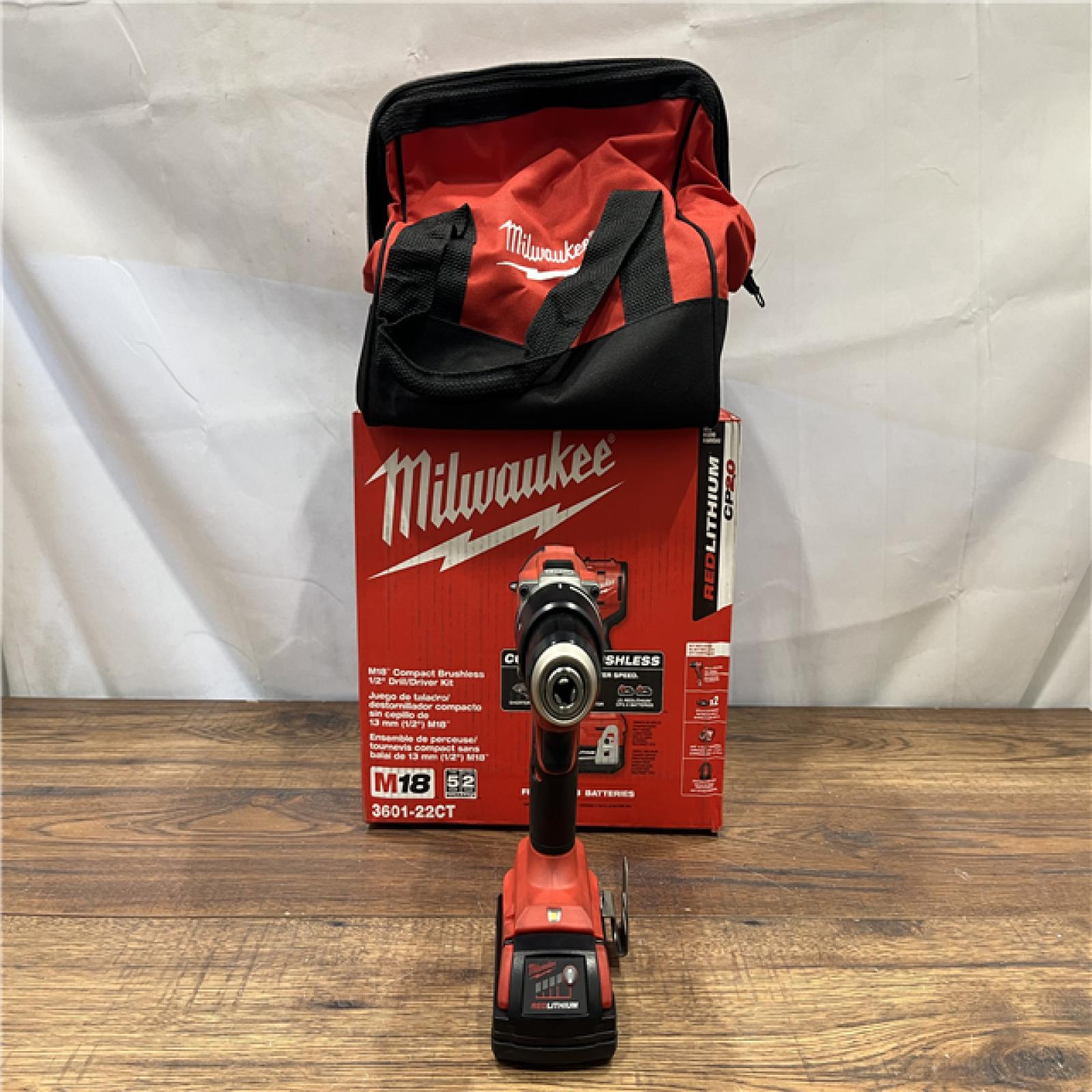 AS-IS Milwaukee M18 3601-22CT Drill/Driver Kit  Battery Included  18 V  1/2 in Chuck