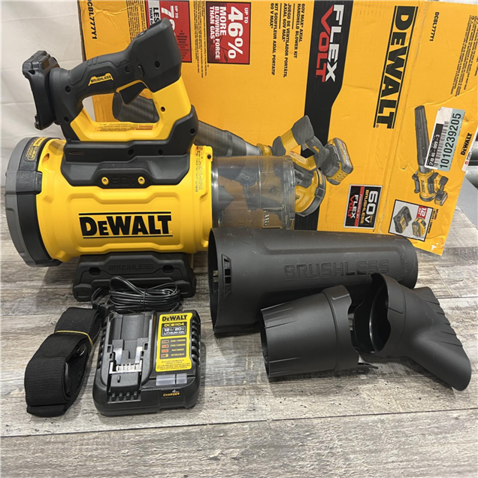 AS-IS DEWALT FLEXVOLT 60V MAX 160 MPH 760 CFM Brushless Cordless  and Charger