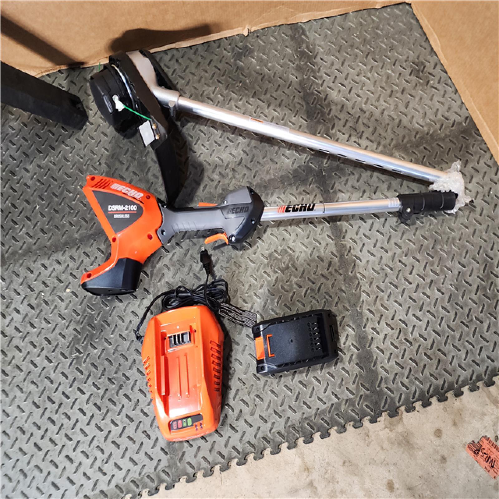 HOUSTON LOCATION - AS-IS (APPEARS LIKE NEW) Echo EFORCE 56V 16 in. Brushless Cordless Battery String Trimmer with 2.5Ah Battery and Charger - DSRM-2100