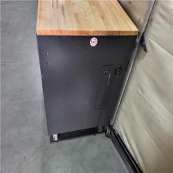 CALIFORNIA AS IS husky 72in. 18-drawer mobile workbench With adjustable high top textured matte black.