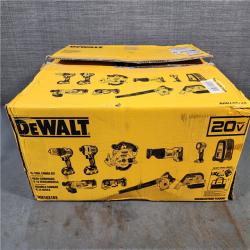 HOUSTON LOCATION - AS-IS (APPEARS LIKE NEW) DEWALT 20-Volt Max Lithium-Ion 10-Tool Cordless Combo Kit with Two 2.0 Ah Batteries, Charger and 2 Bags