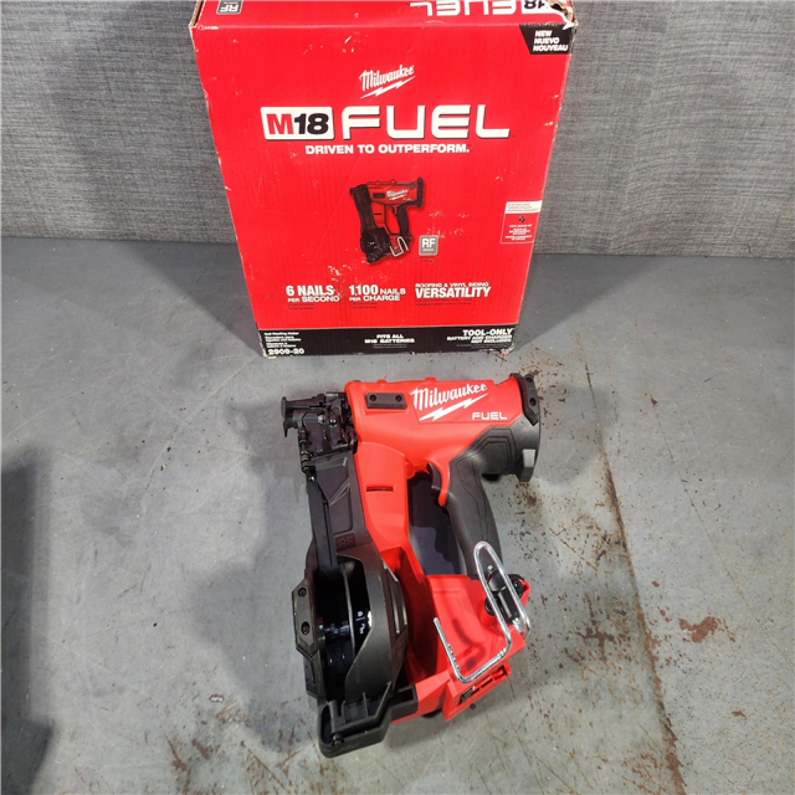 HOUSTON LOCATION - AS-IS M18 FUEL 18-Volt Lithium-Ion Brushless Cordless Coil Roofing Nailer (Tool Only)