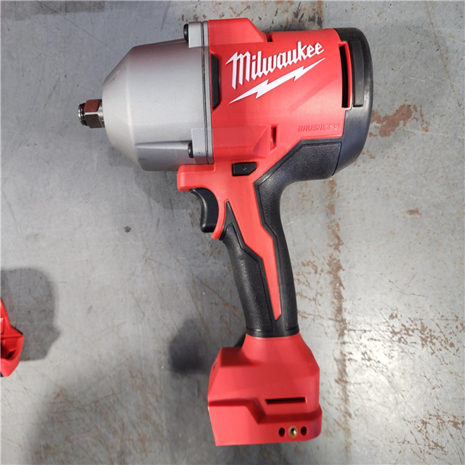 HOUSTON LOCATION - AS-IS M12/M18 12/18V Lithium-Ion Cordless 3/8 in. Ratchet and 1/2 in. High Torque Impact Wrench with Friction Ring Combo Kit