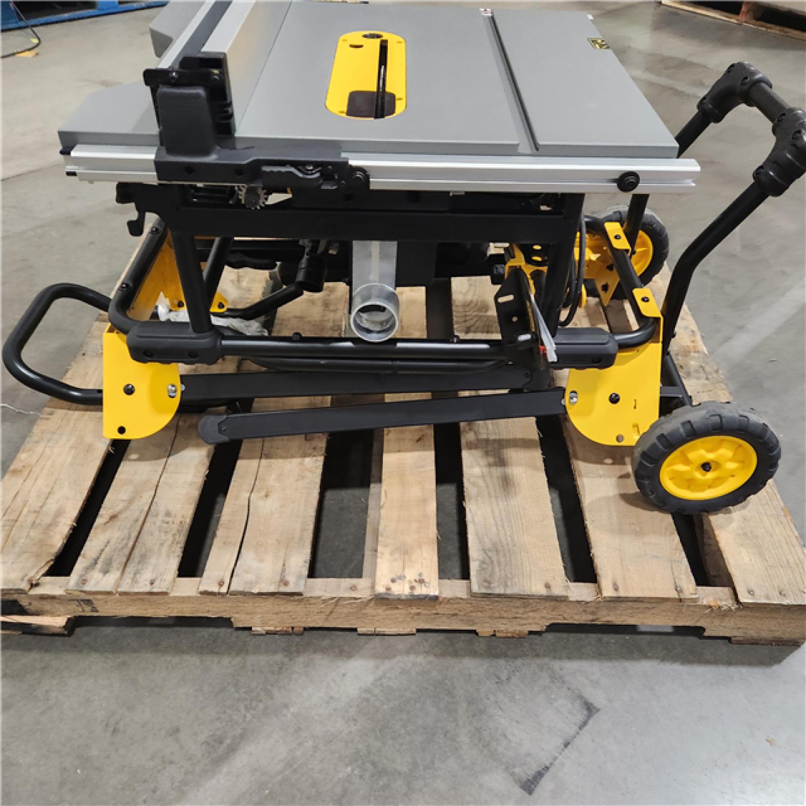 DALLAS LOCATION - AS-IS DEWALT 15 Amp Corded 10 in. Job Site Table Saw with Rolling Stand