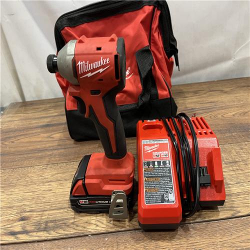 AS-IS Milwaukee M18 Compact Brushless 1/4  Hex Impact Driver Kit