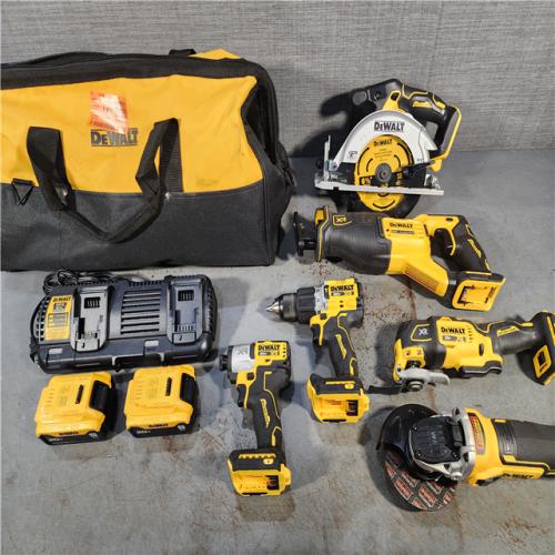 HOUSTON LOCATION - AS-IS DEWALT 6 TOOL COMBO KIT W/ (2) BATTERY & CHARGER