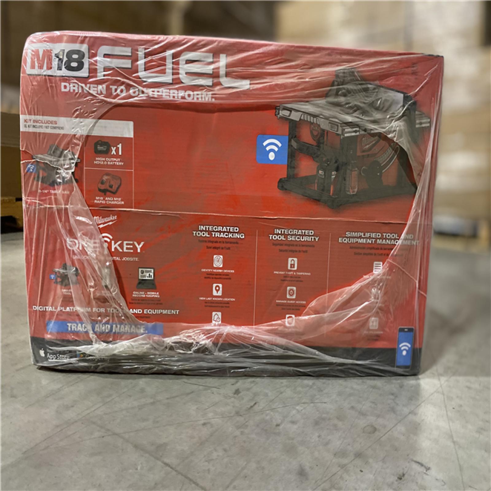 NEW! - Milwaukee M18 FUEL ONE-KEY 18- volt Lithium-Ion Brushless Cordless 8-1/4 in. Table Saw Kit W/(1) 12.0Ah Battery & Rapid Charger