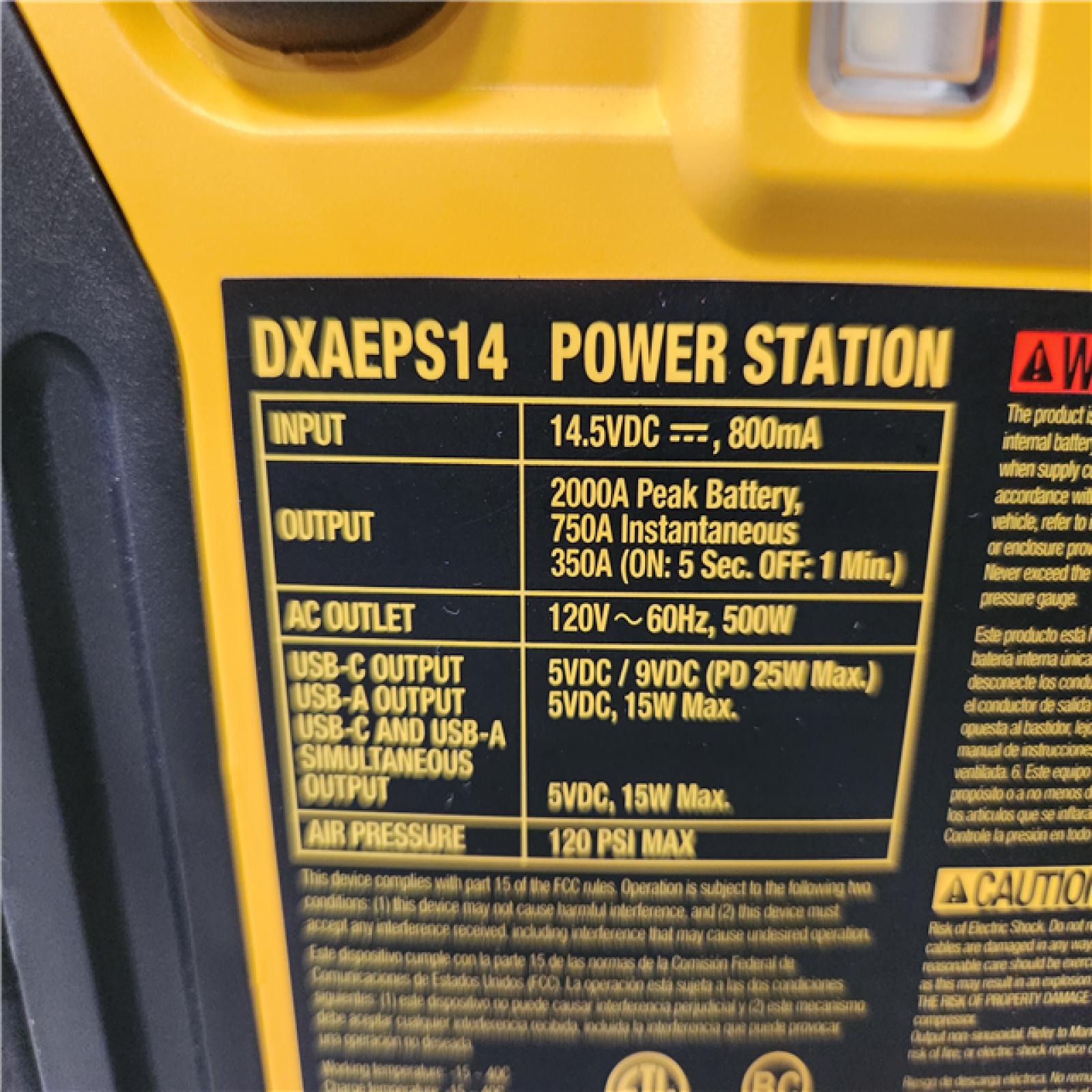 Phoenix Location DEWALT Portable Power 2000 Peak Amp Jump Starter w/Digital Compressor