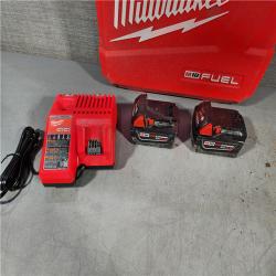 HOUSTON LOCATION - AS-IS Milwaukee 2904-22 Hammer Drill Driver Kit with Batteries  Charger & Tool Case  Red