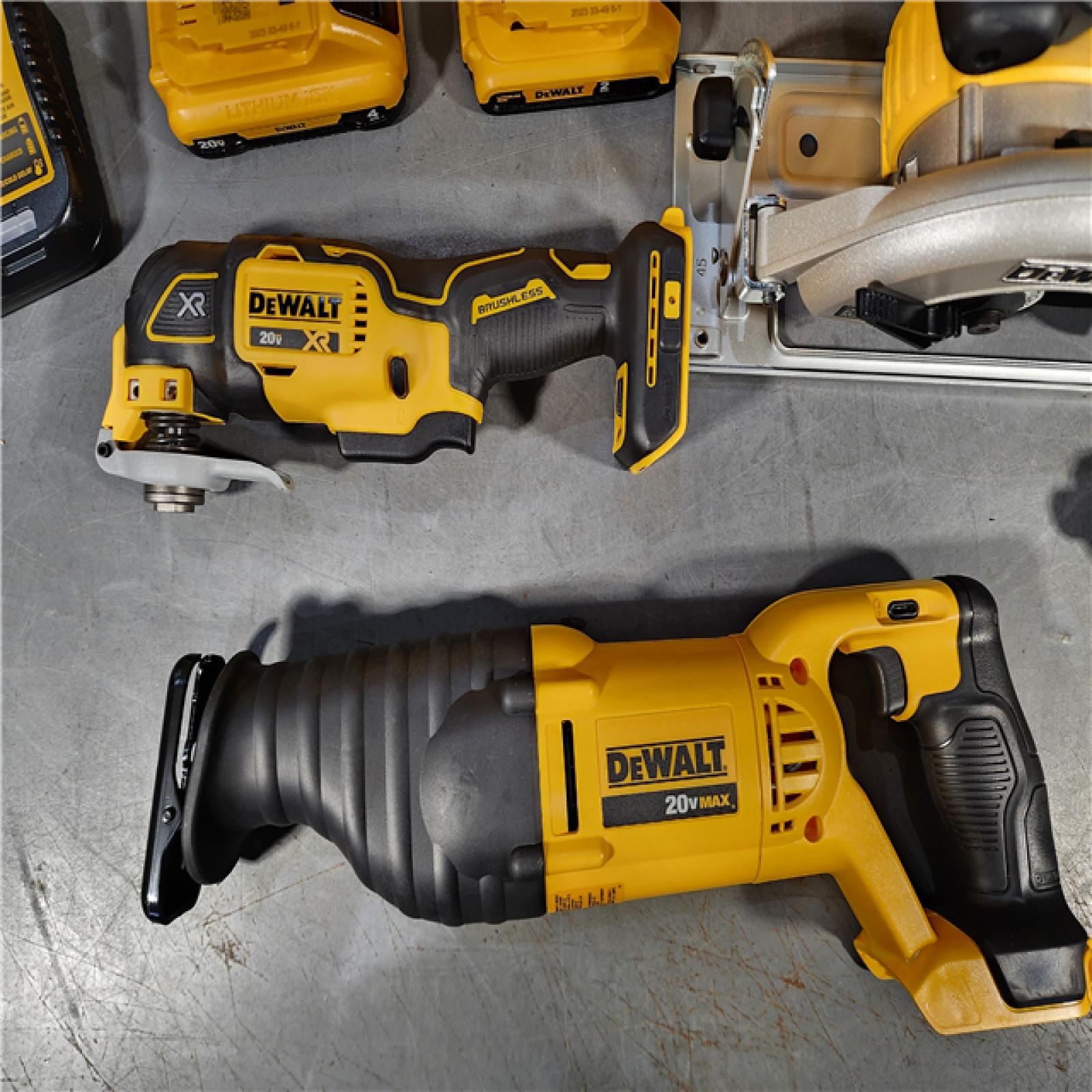 HOUSTON LOCATION - AS-IS (APPEARS LIKE NEW) DEWALT  20V MAX Lithium-Ion Brushless Cordless 5-Tool Combo Kit 4.0