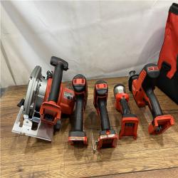 AS-IS M18 18-Volt Lithium-Ion Brushless Cordless FUEL Combo Kit (5-Tool) with 2-Batteries, 1-Charger, and Tool Bag