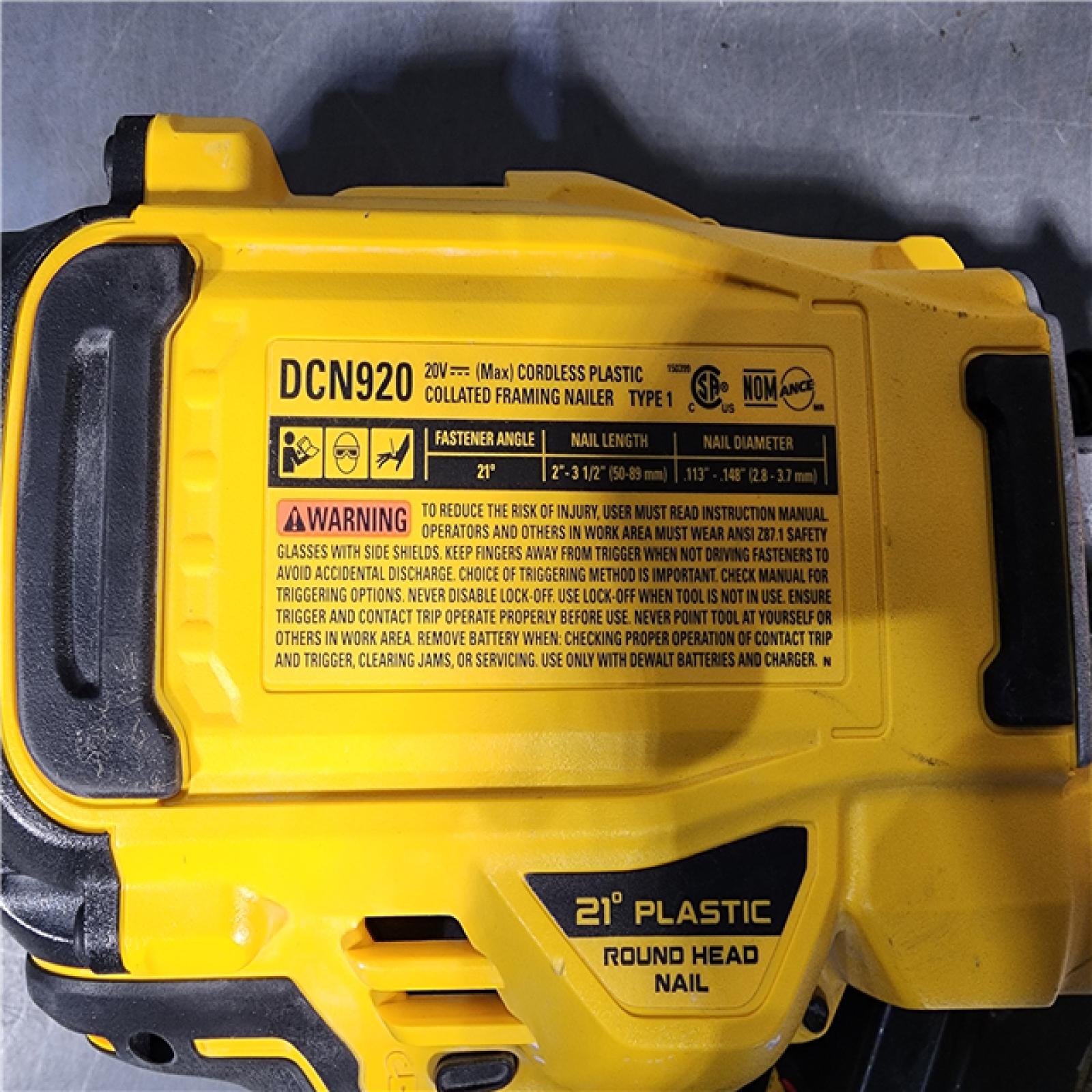 HOUSTON LOCATION - AS-IS DEWALT 20-Volt 21Â° Cordless Framing Nailer (Tool-Only)