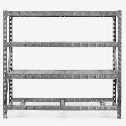 DALLAS LOCATION NEW! - Gladiator Heavy Duty Steel Heavy Duty 4-Tier Utility Shelving Unit (77-in W x 24-in D x 72-in H), Gray