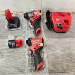 Phoenix Location Milwaukee M12 FUEL 12-Volt Lithium-Ion Brushless Cordless Hammer Drill and Impact Driver Combo Kit w/2 Batteries and Bag (2-Tool)