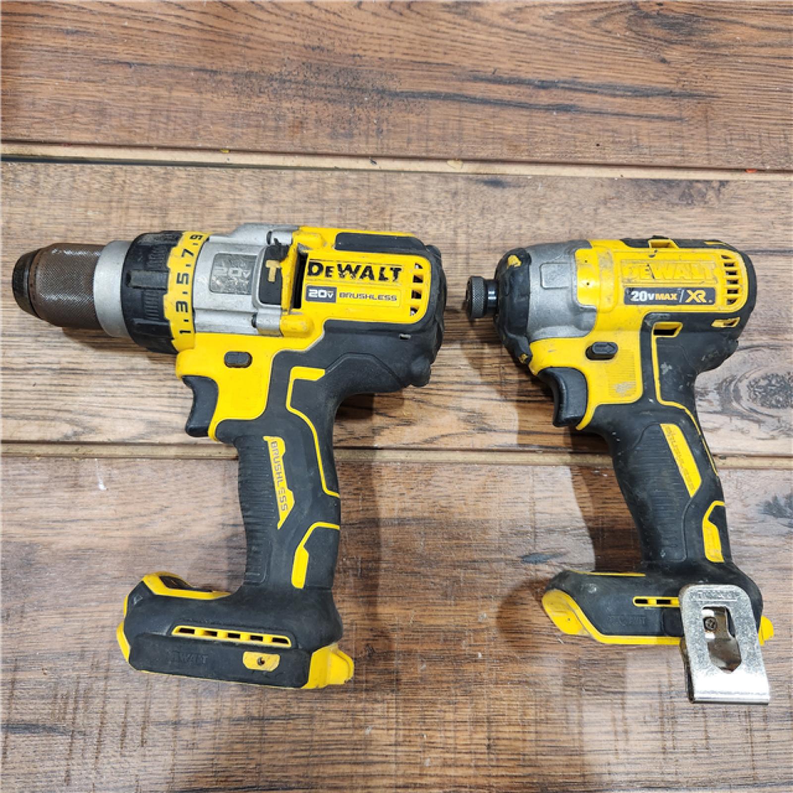 AS-IS 20V MAX Cordless Brushless Hammer Drill/Driver 2 Tool Combo Kit with FLEXVOLT ADVANTAGE