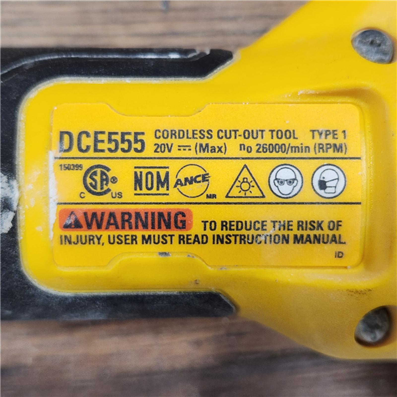 AS-IS DeWalt DCE555B 20V Cordless Rotary Drywall Cut-Out Tool (Tool Only)