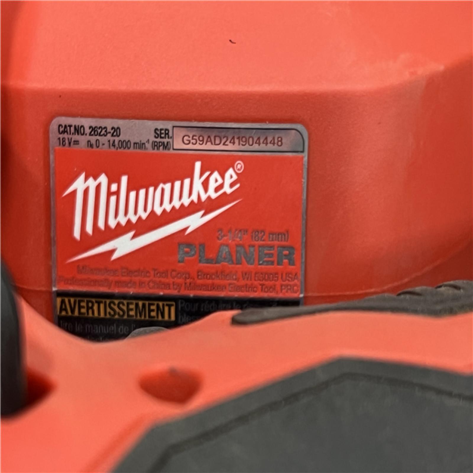 AS-IS Milwaukee M18 18-Volt Lithium-Ion Cordless 3-1/4 in. Planer (Tool-Only)