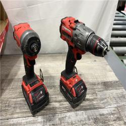 AS-IS Milwaukee M18 FUEL 18V Lithium-Ion Brushless Cordless Hammer Drill and Impact Driver Combo Kit (2-Tool) with 2 Batteries