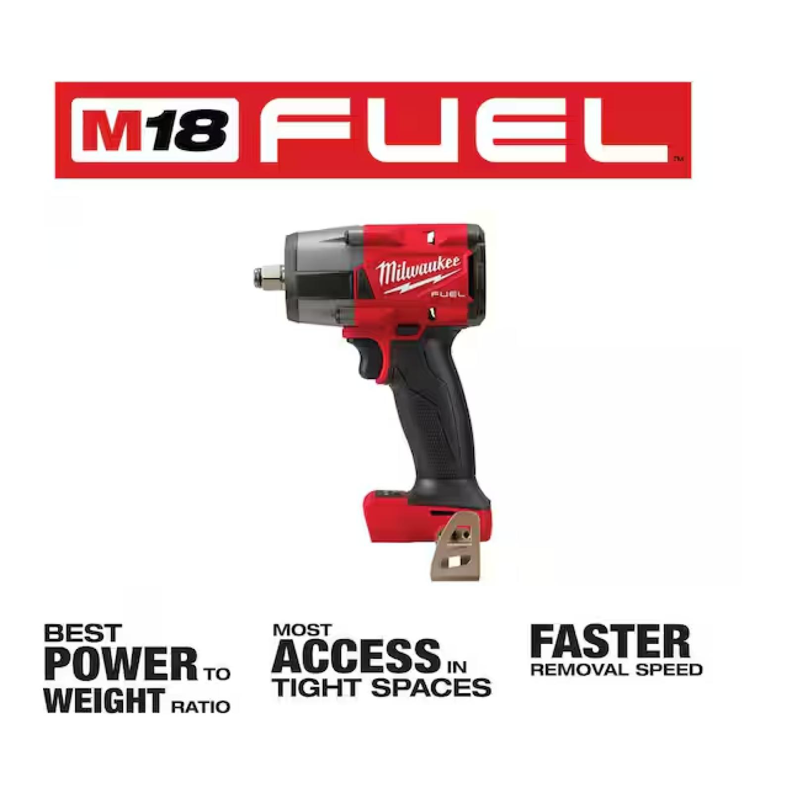 NEW! - Milwaukee M18 FUEL Gen-2 18V Lithium-Ion Brushless Cordless Mid Torque 1/2 in. Impact Wrench w/Friction Ring (Tool-Only)