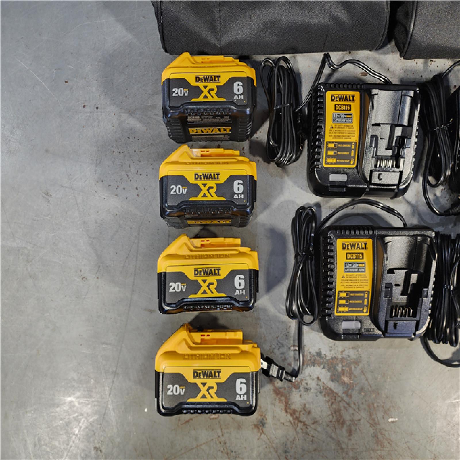 HOUSTON LOCATION - AS-IS (APPEARS LIKE NEW) (4) Dewalt-DCB246CK 20V MAX* Lithium Ion Starter Kit