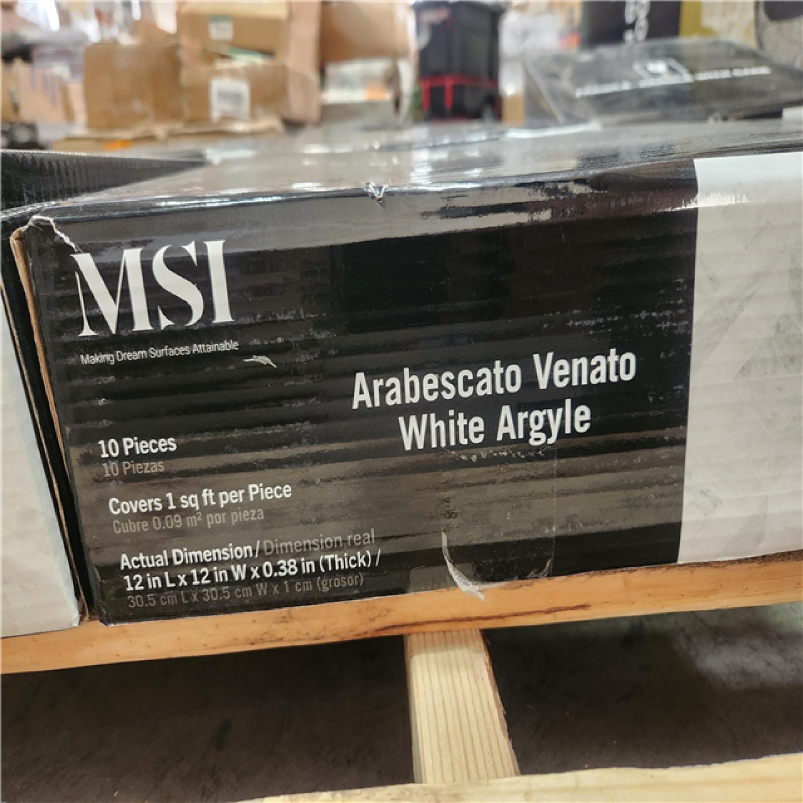 Phoenix Location Pallet of MSI Arabescato Venato 12x 12 Mesh Tile(80 Sheets)