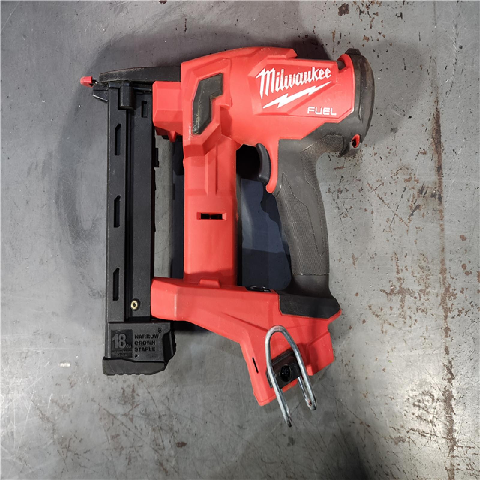 HOUSTON LOCATION - AS-IS M18 FUEL 18-Volt Lithium-Ion Brushless Cordless 18-Gauge 1/4 in. Narrow Crown Stapler (Tool-Only)