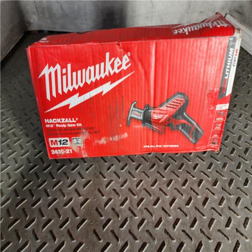 HOUSTON LOCATION - AS-IS Milwaukee 2420-21 - M12 Fuel Hackzall 1/2  12V 1.5Ah Cordless Straight Handle Reciprocating Saw Kit