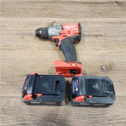 AS-IS M18 FUEL 18V Lithium-Ion Brushless Cordless 1/2 in. Hammer Drill Driver Kit with Two 5.0 Ah Batteries and Hard Case