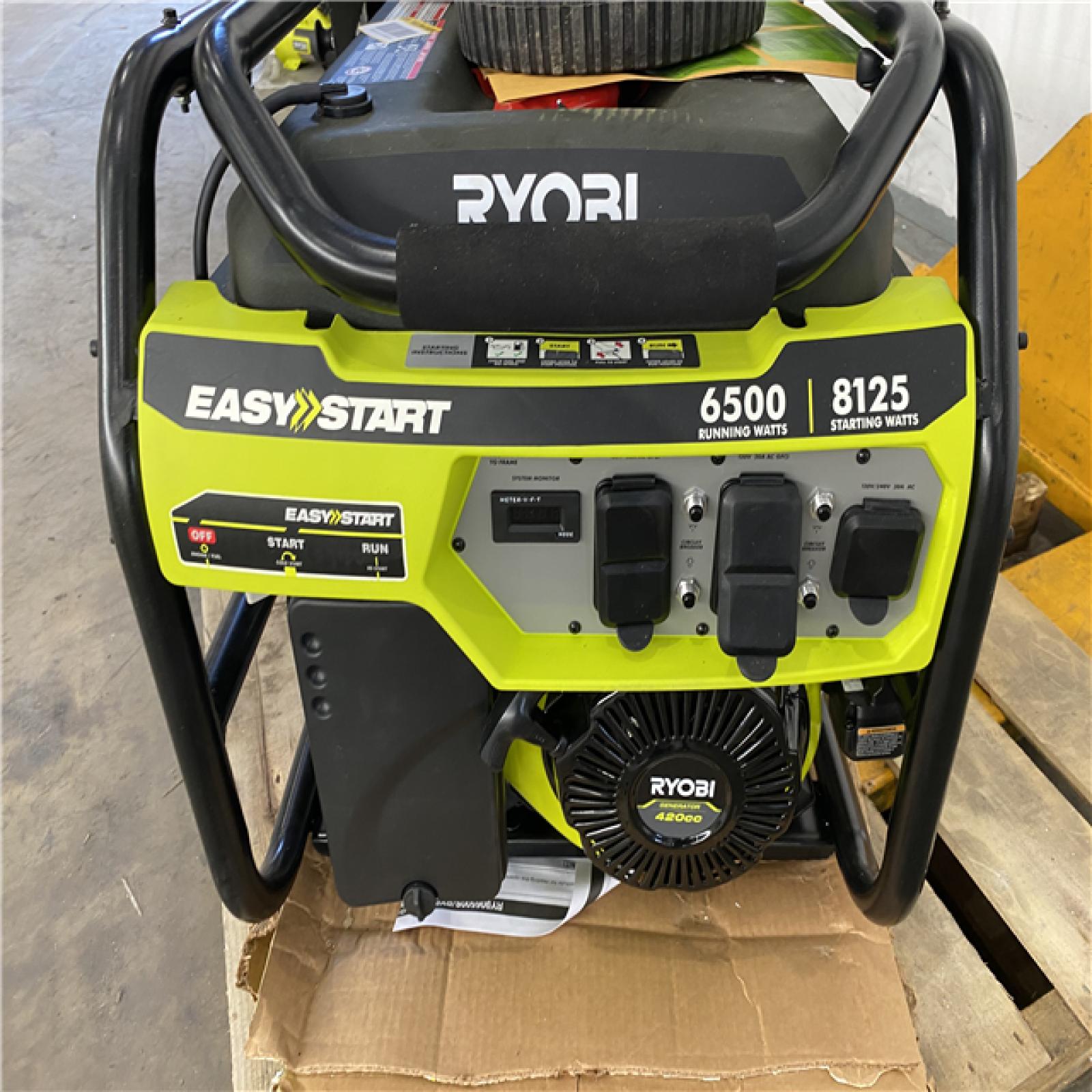 Houston Location - AS-IS Ryobi Easy Start 6,500 Running Watts 8,125 Starting Watts Generator