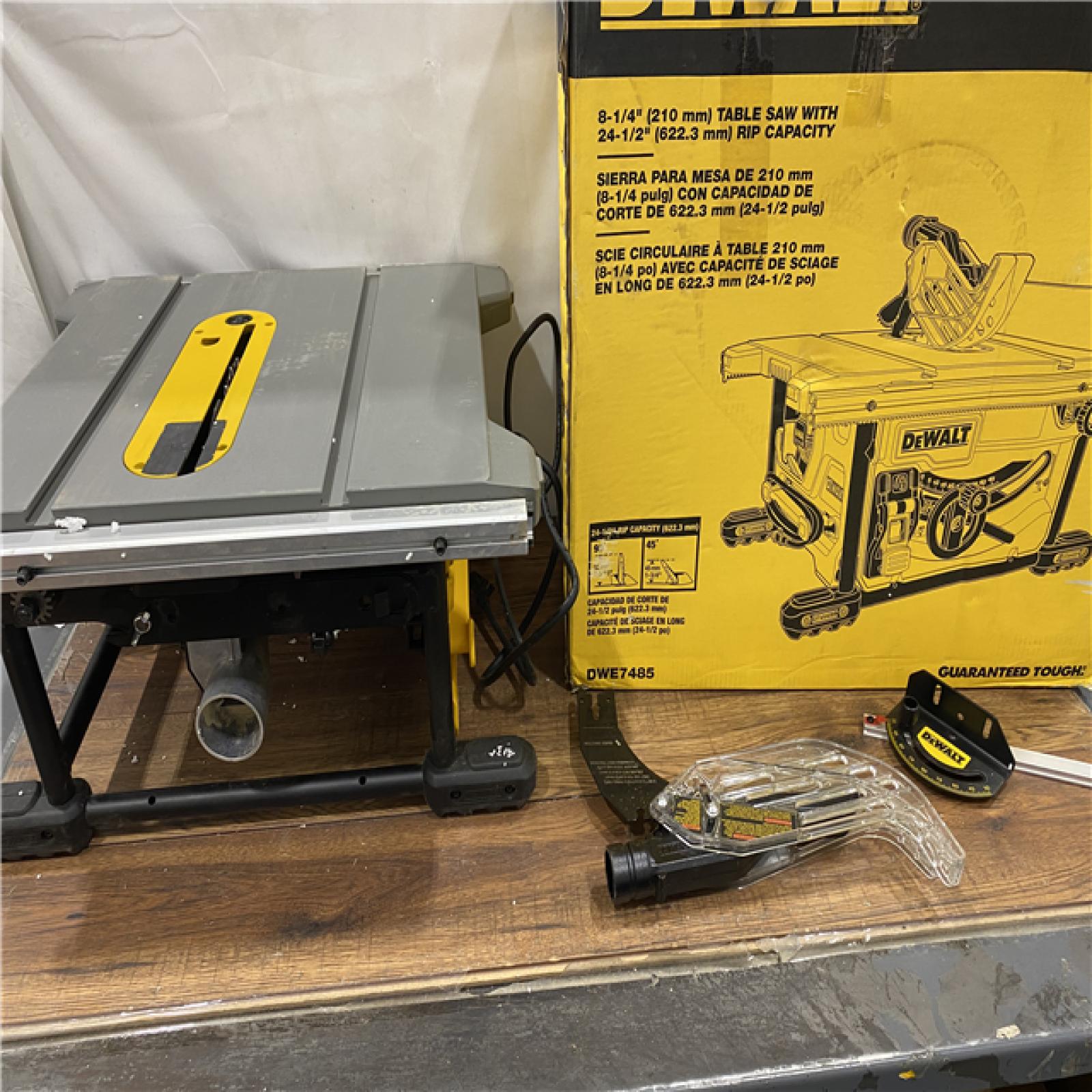 AS IS DEWALT 15 Amp Corded 8-1/4 in. Compact Portable Jobsite Tablesaw (Stand Not Included)