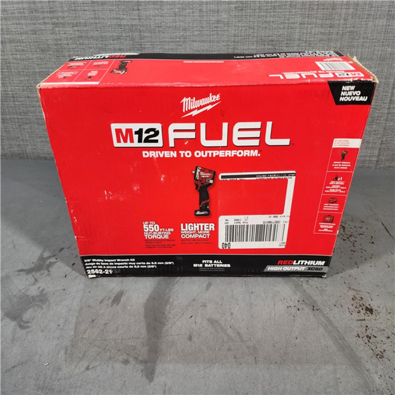 HOUSTON LOCATION - AS-IS (APPEARS LIKE NEW) MILWAUKEE M12 Cordless Impact Wrench,3/8 in,12 V