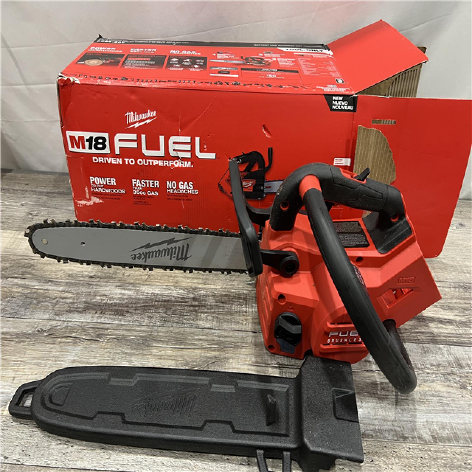 AS-IS Milwaukee  2826-20T M18 FUEL 14  Top Handle 18-Volt Lithium-Ion Brushless Electric Cordless Chainsaw (Tool-Only)