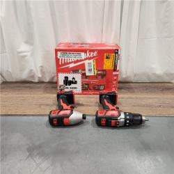 AS IS Milwaukee M18 18V Cordless Brushed 2 Tool Drill/Driver and Impact Driver Kit