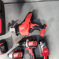 HOUSTON LOCATION - AS-IS (APPEARS LIKE NEW) M18 18V Lithium-Ion Cordless Combo Kit (5-Tool) with (2) Batteries, Charger and Tool Bag