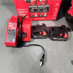 HOUSTON LOCATION - AS-IS M18 18V Lithium-Ion Brushless Cordless Compact Drill/Impact Combo Kit (2-Tool) W/(2) 2.0 Ah Batteries, Charger & Bag