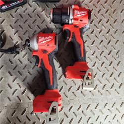 HOUSTON LOCATION - AS-IS M18 18V Lithium-Ion Brushless Cordless Compact Drill/Impact Combo Kit (2-Tool) W/(2) 2.0 Ah Batteries, Charger & Bag