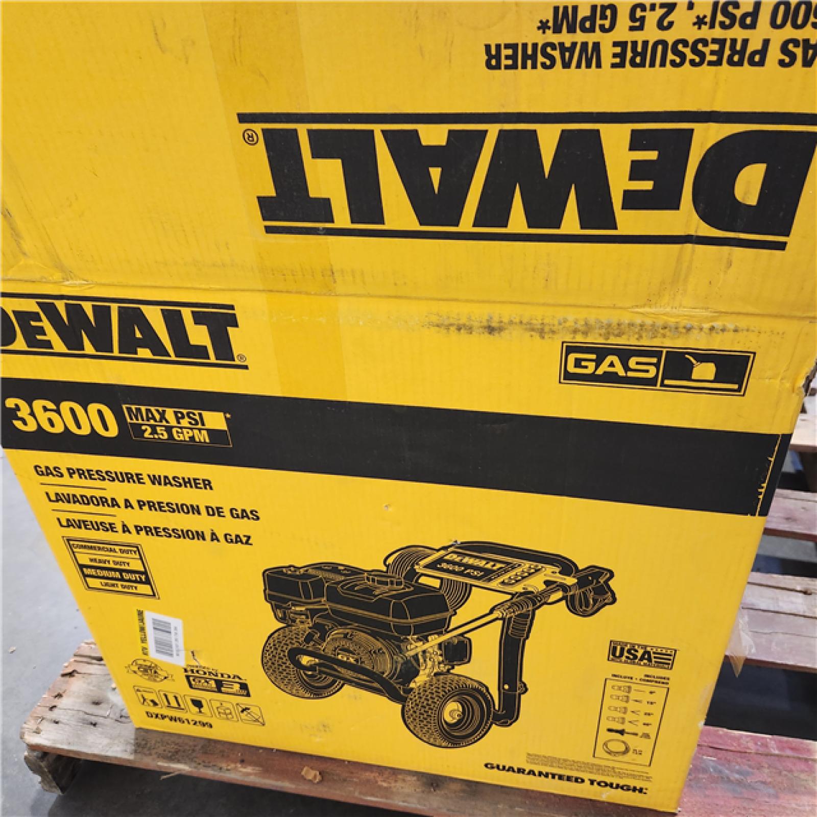 Dallas Location - As-Is DeWalt 3600 MAX DXPW61299 PSI 2.5GPM Gas Pressure Washer.-Appears Like New Condition