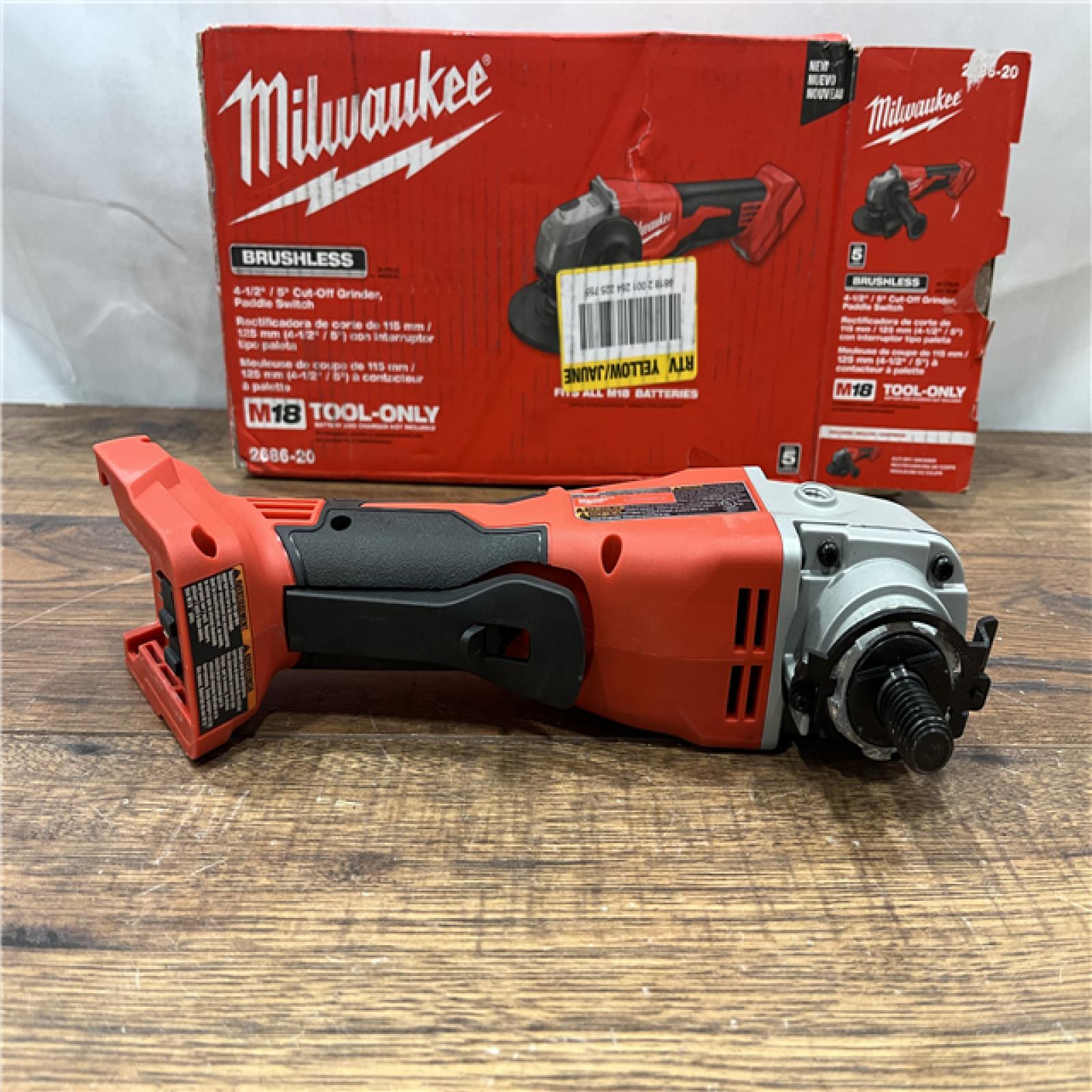 AS IS Milwaukee 2686-20 18V Cordless 4.5 /5  Grinder W/ Paddle Switch (Tool Only)