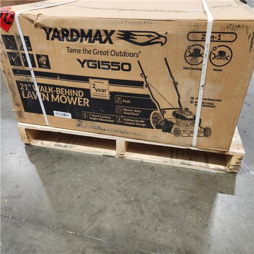 Dallas Location -NEW- YARDMAX 21 in. 170cc 2-in-1 Gas Walk Behind Push Lawn Mower