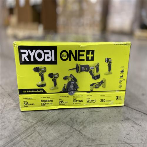 NEW! - RYOBI ONE+ 18V Cordless 6-Tool Combo Kit