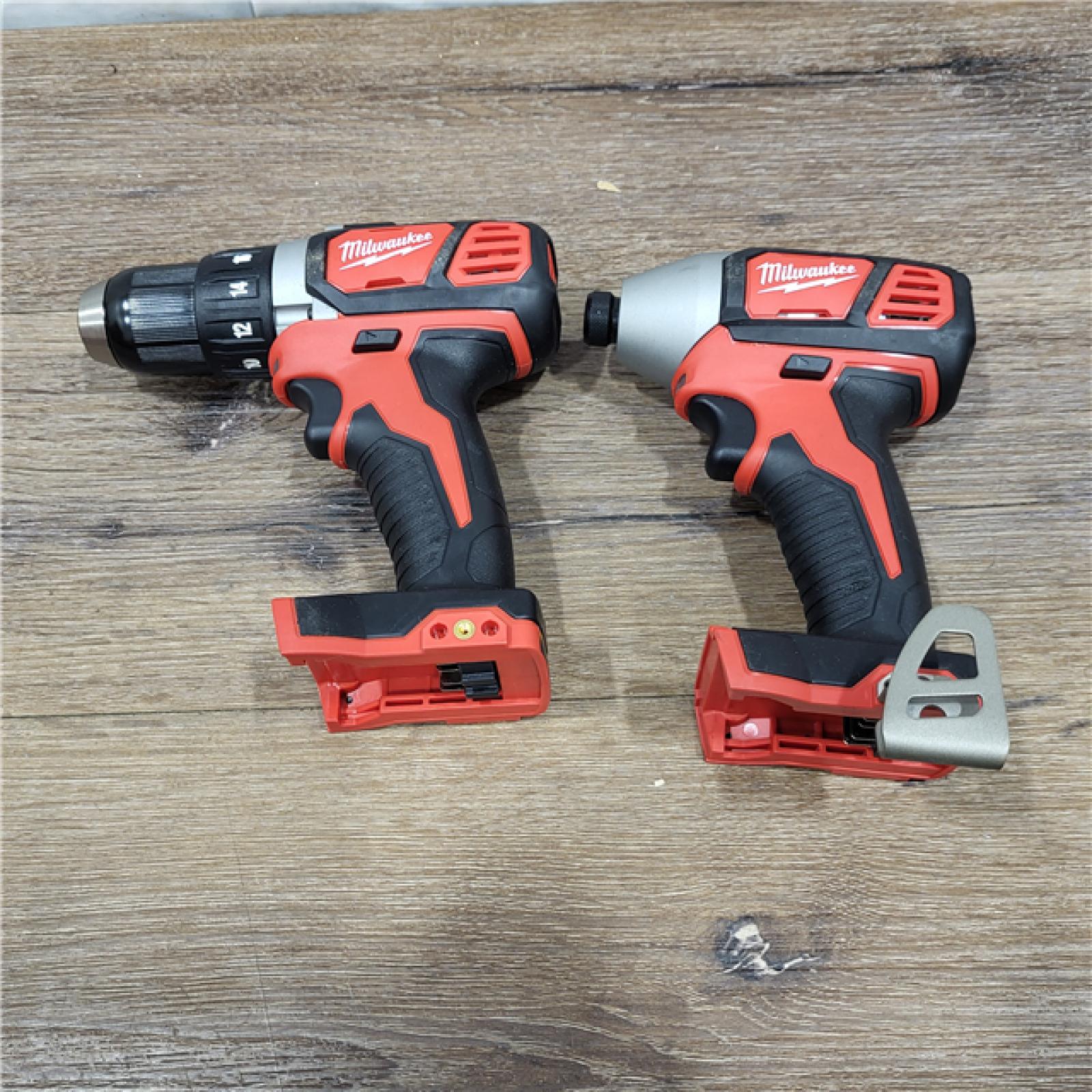 AS-IS Milwaukee M18 18V Cordless Brushed 2 Tool Drill/Driver and Impact Driver Kit