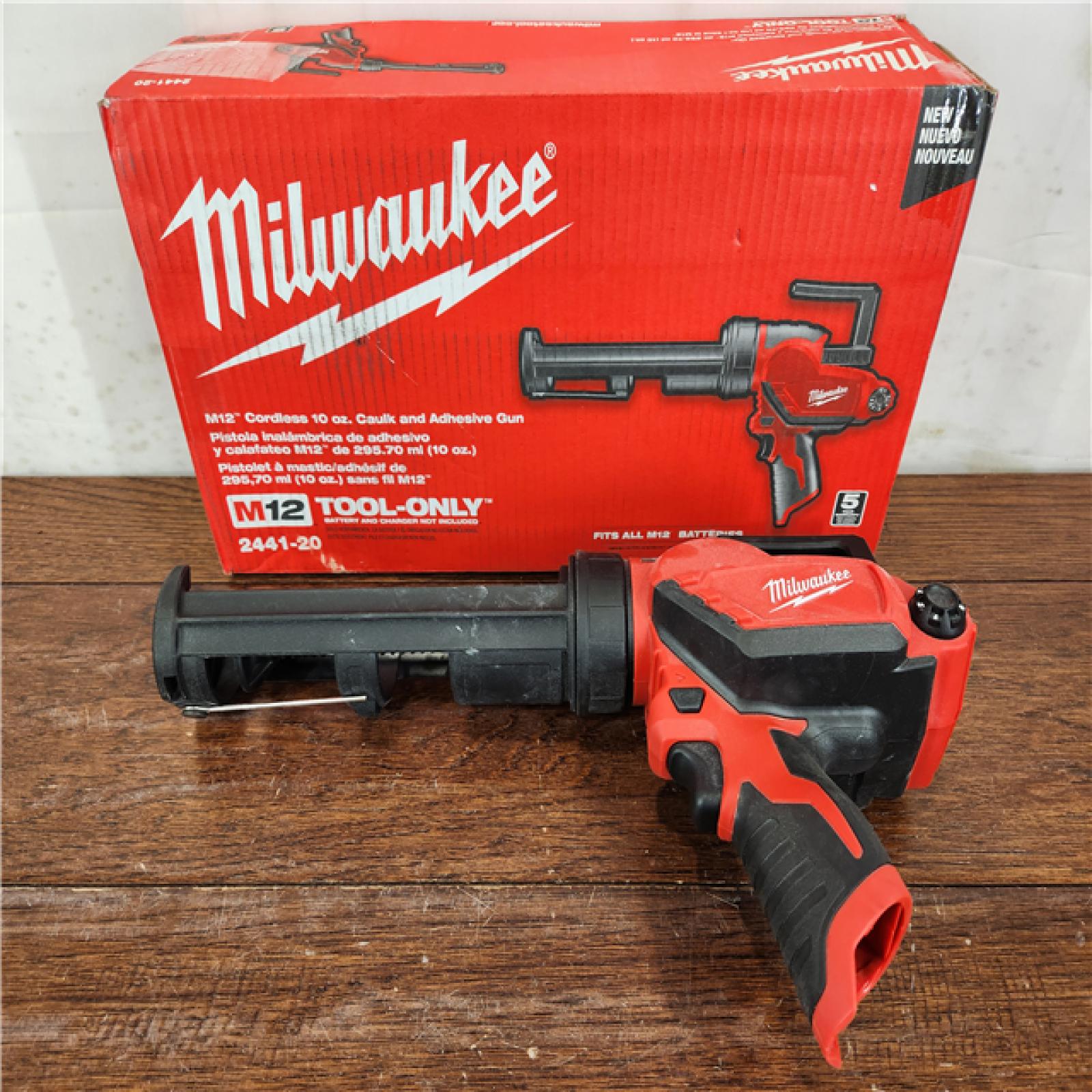 AS-IS Milwaukee M12 Cordless 10 oz. Caulk and Adhesive Gun (Tool-Only)